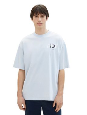 TOM TAILOR Denim Print-Shirt Oversize und mit Print vorne und Rückenprint