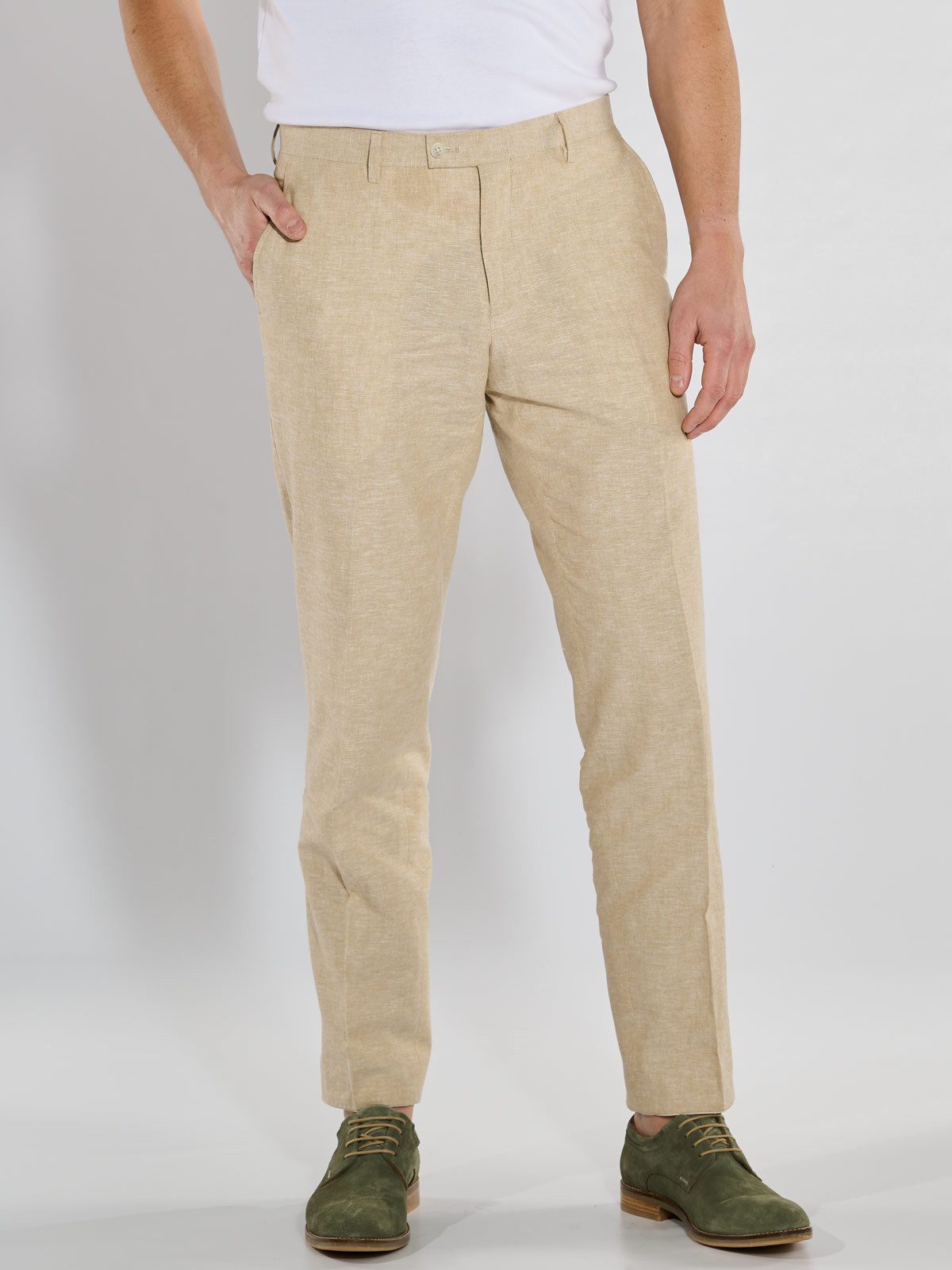 Engbers Anzughose Herren Anzug-Hose slim fit, Beige