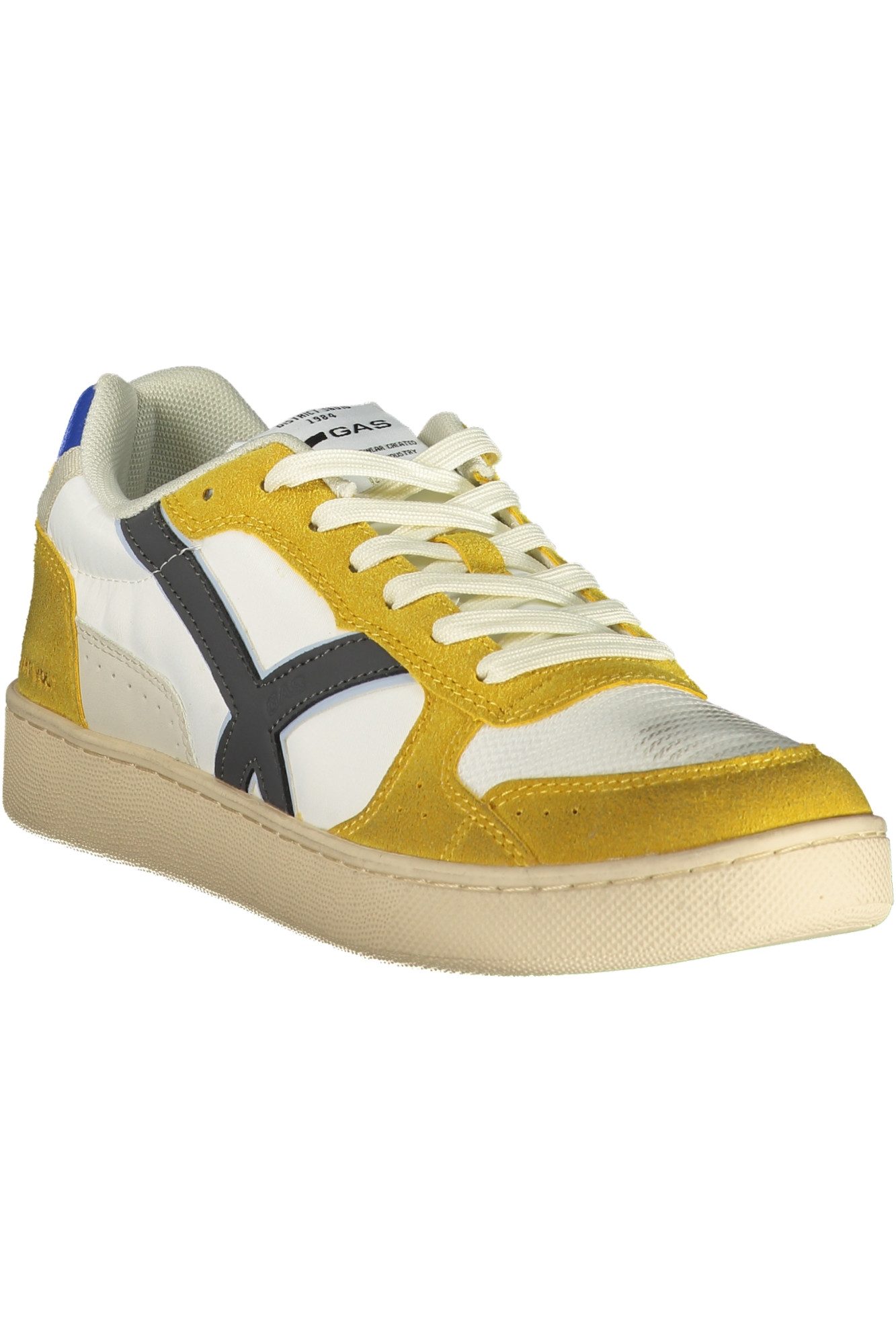 GAS Sneaker Moderner Herren-Sportschuh in Weiß mit gelben