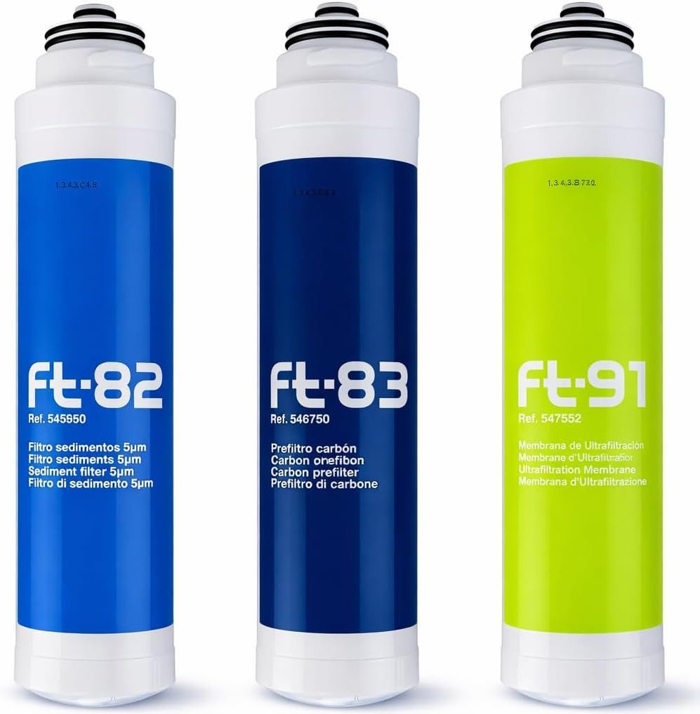 AORA Ersatzfilter, Zubehör für AORA FT-LINE 3 Wasserfiltersystem, Aktivkohlefilter mit integrierter UF-Filtration
