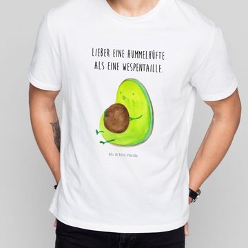 Mr. & Mrs. Panda T-Shirt Avocado pfeift - Weiß - Geschenk, Abnehmen, T-Shirt, Veggie, schwange (1-tlg)