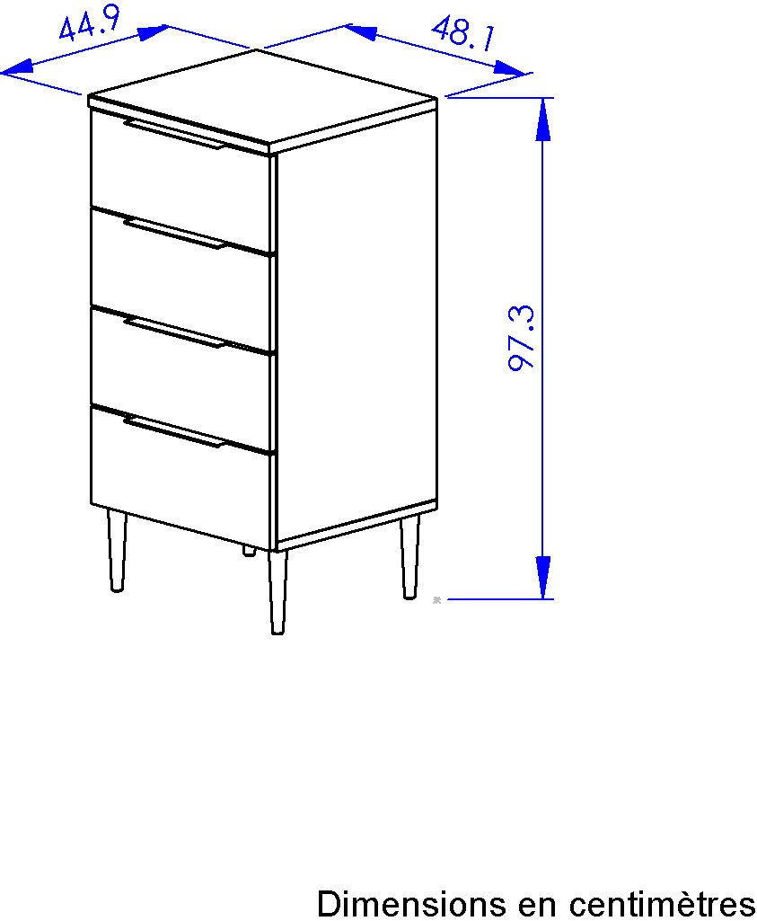 Gami Kommode Kommode 4 Schubladen