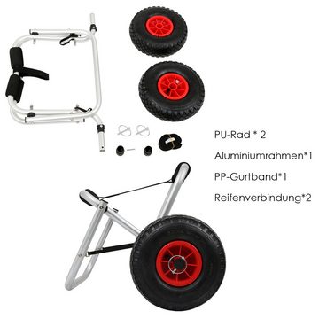 Randaco Einerkajak Kajakwagen Kanuwagen Bootswagen Transportwagen Trolley Surfwagen, SUP Bootstrailer für Kanu Surfboard Faltboot Surfwagen Bootstrailer