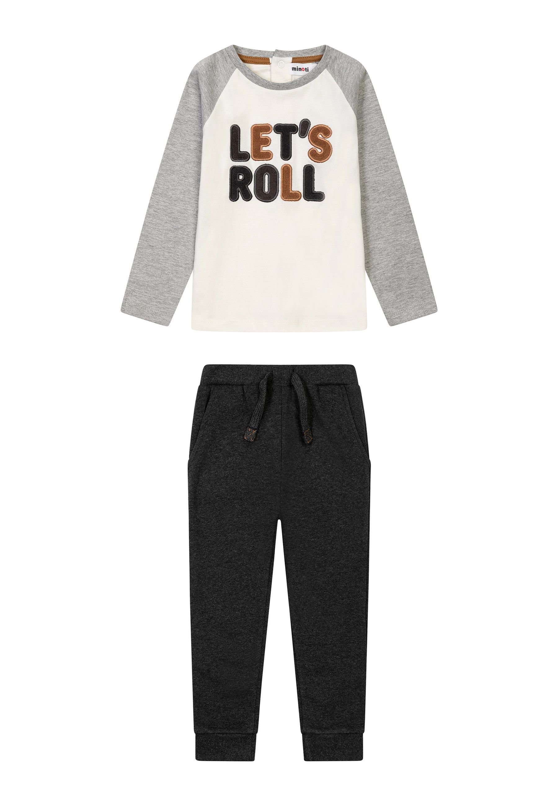 MINOTI Langarmshirt & Hose T-Shirt- und Jogginghosen-Set (3m-3y) | Shirt-Sets