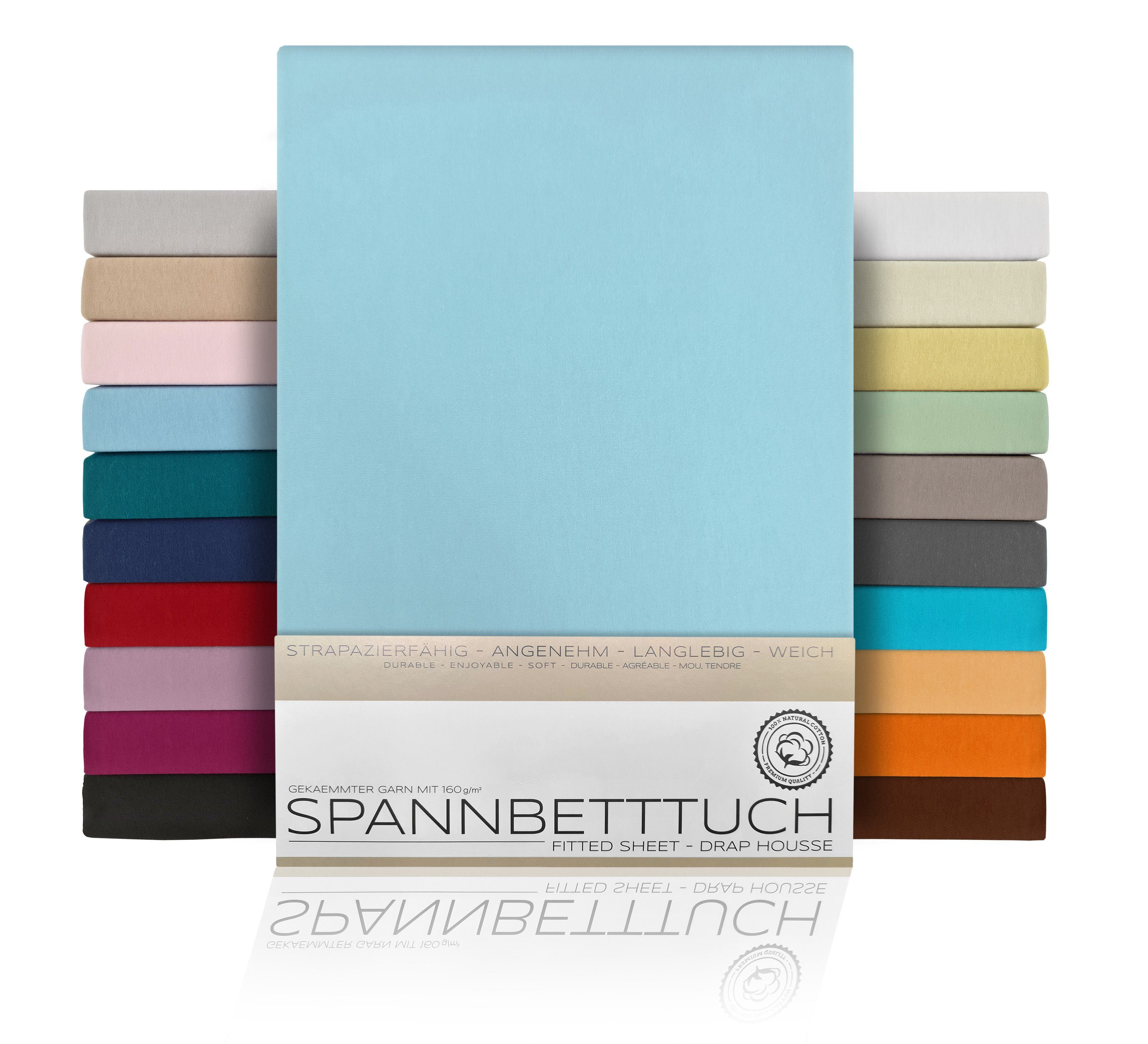 Beautex Spannbettlaken Spannbetttuch Bettlaken aus gekämmter günstig online kaufen