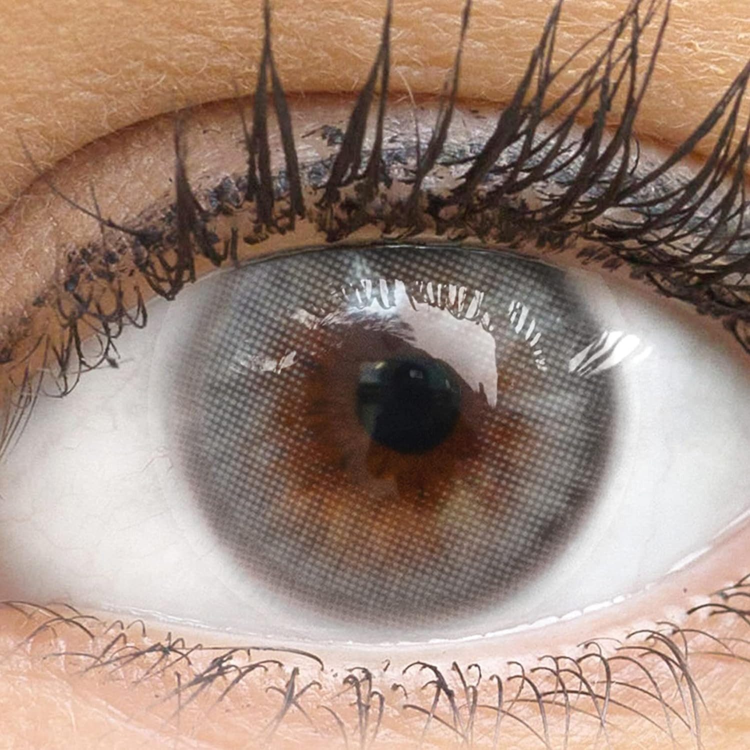 GLAMLENS Monatslinsen Sehr stark deckende und natürliche graue Linsen "Augusta Ice Gray"