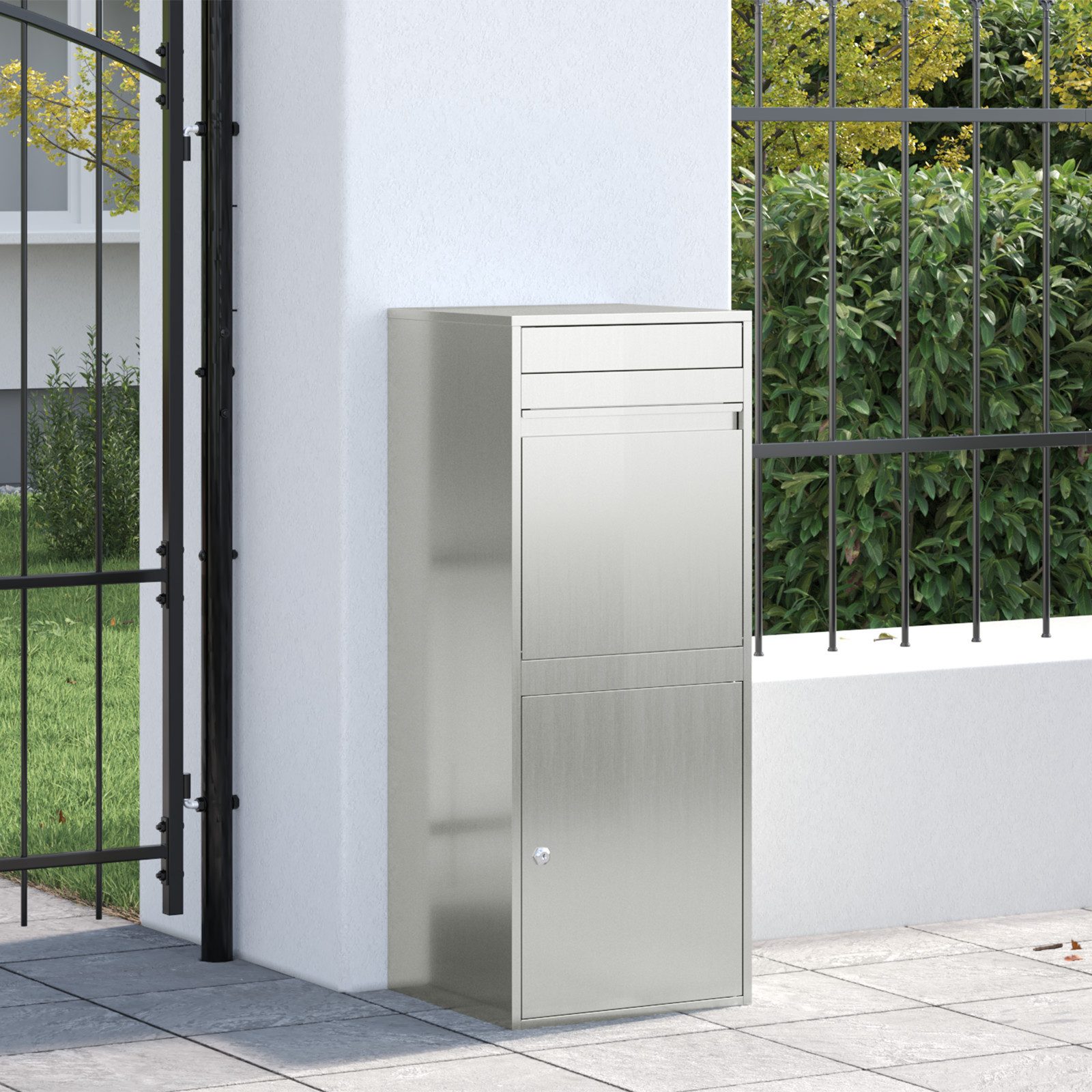 vidaXL Briefkasten Paketdrop-Box Schwarz 41 x günstig online kaufen