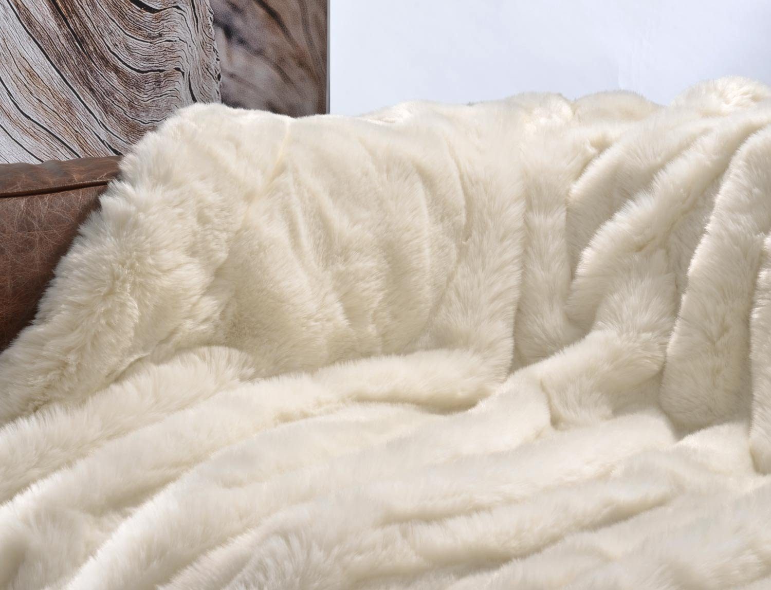 Wohndecke Premium Felldecke (Kunstfell) "Kaninchen creme-weiß", Wohnen und günstig online kaufen