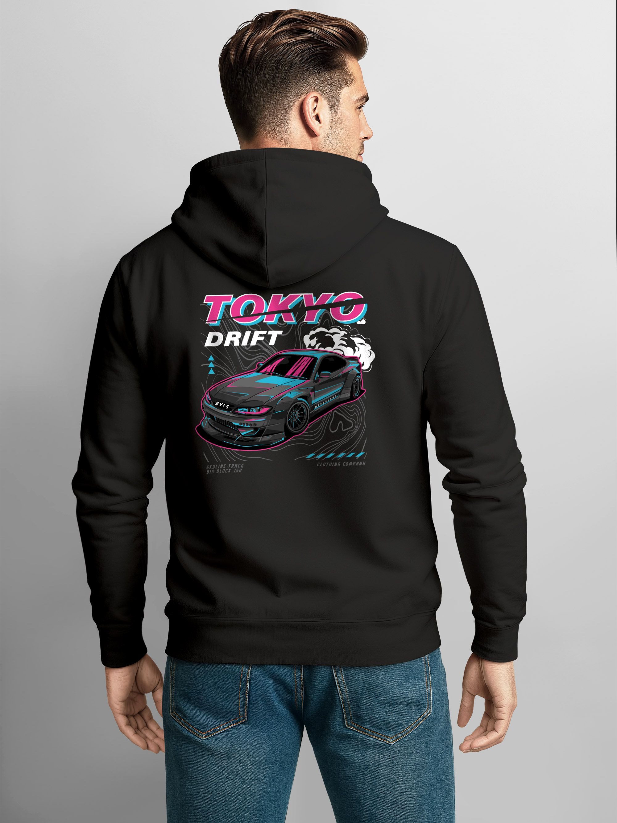 Neverless Hoodie Hoodie Backprint Herren Tokyo günstig online kaufen