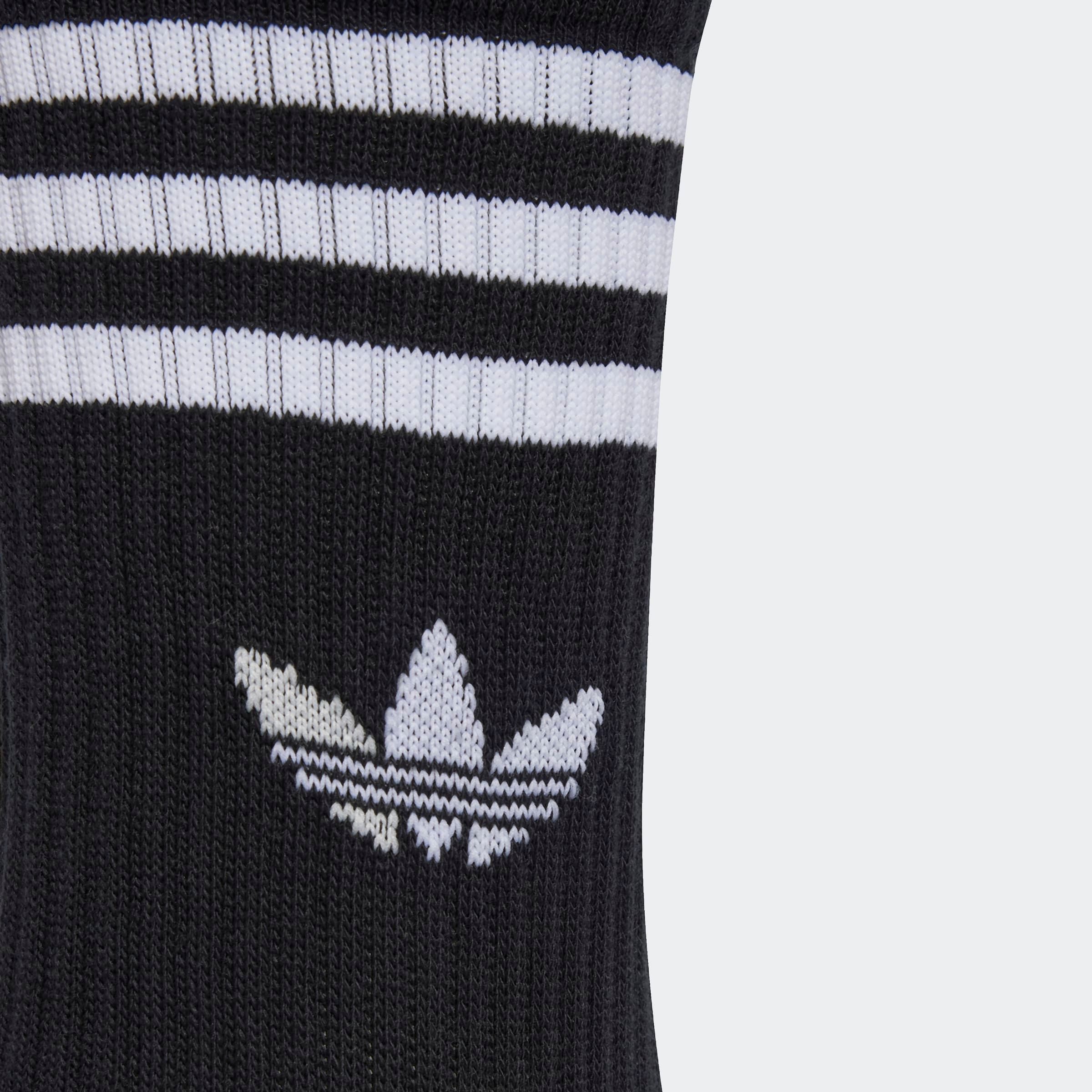 adidas Originals Sportsocken 3-STREIFEN CREW, 6 PAAR (6-Paar) für Erwachsene, geripptes Material am Bein