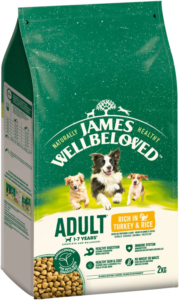 James Wellbeloved JAMES WELLBELOVED™ Hund Truthahn & Reis 2kg, Trockenfutter für: Hunde