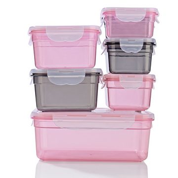 GOURMETmaxx Frischhaltedose »Lunchbox Kunststoff Vorratsdosen tropfsicher«, (7er Set, 14-tlg), einfrieren, aufbewahren, transportieren