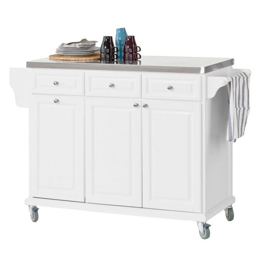 SoBuy Küchenwagen »FKW33«, Kücheninsel mit Edelstahlplatte online