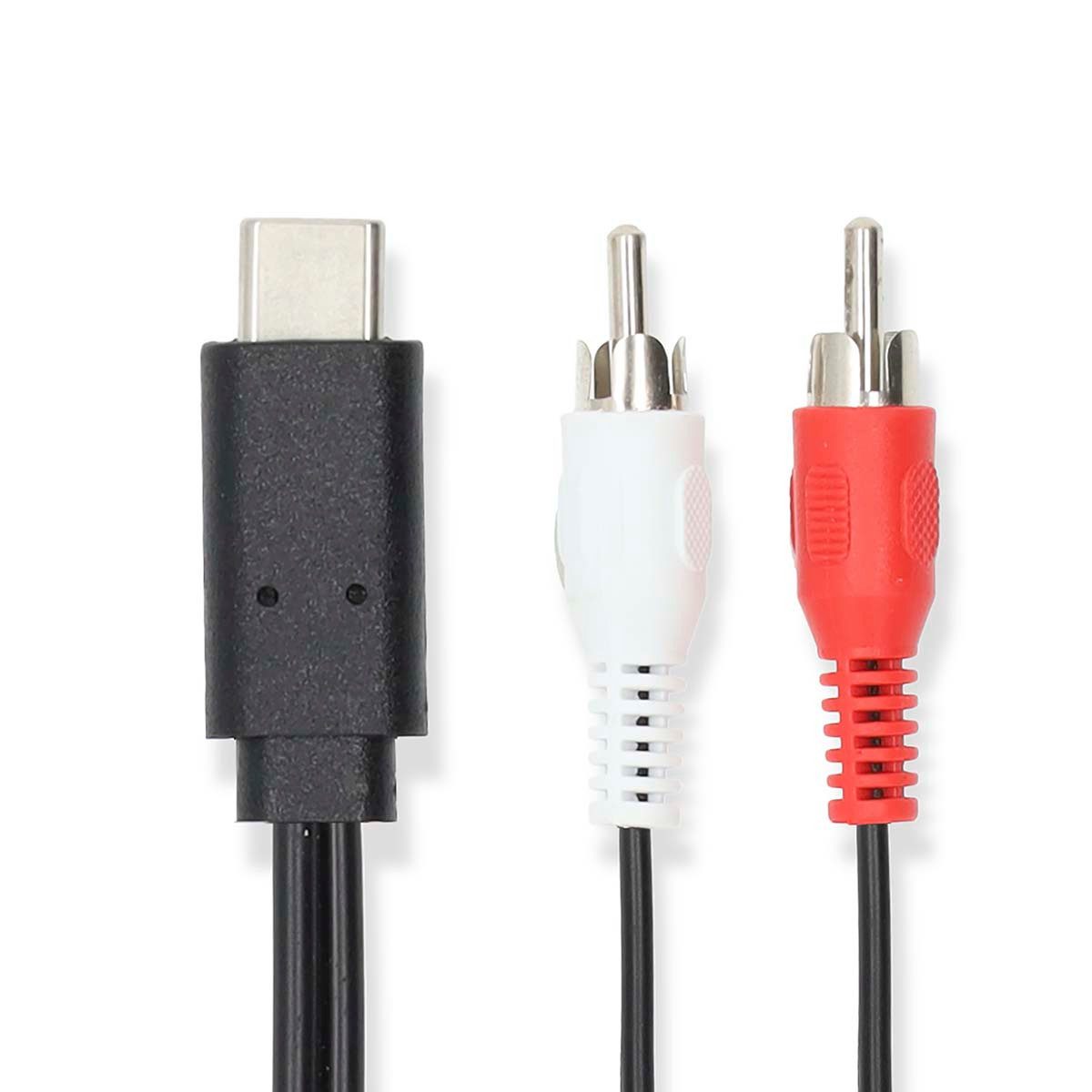 Nedis CCGL64240BK10 Audio- & Video-Kabel, USB-C Adapter, USB-C Adapter, USB-C, 2x RCA, digital to analog, Plug&Play, flexible use, schwarz