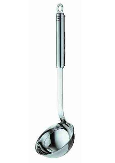 RÖSLE Schöpflöffel, Schöpfkelle mit Aufhängeöse, Edelstahl 18/10, spülmaschinengeeignet