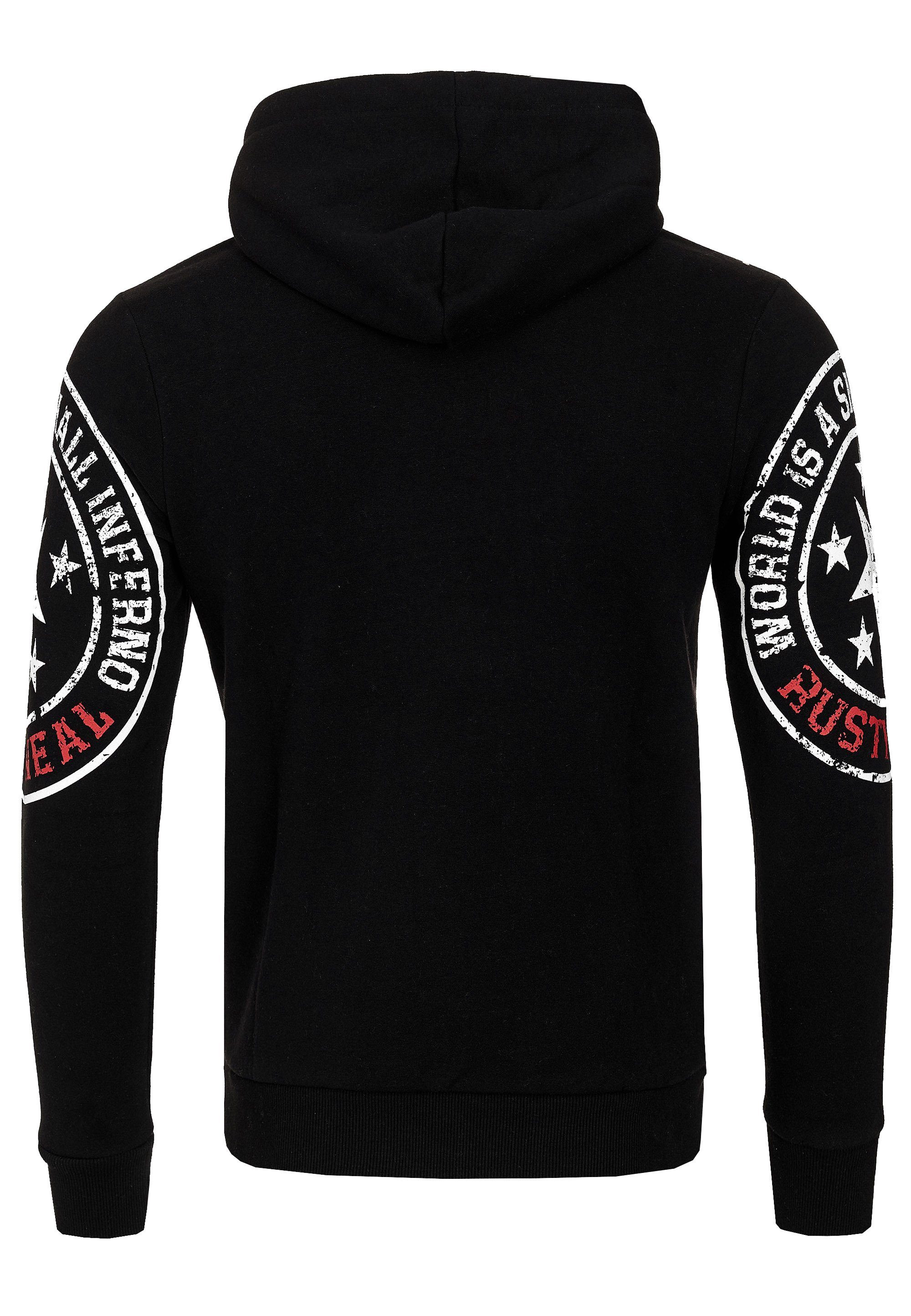 Rusty Neal Kapuzensweatshirt mit coolen Markenprints