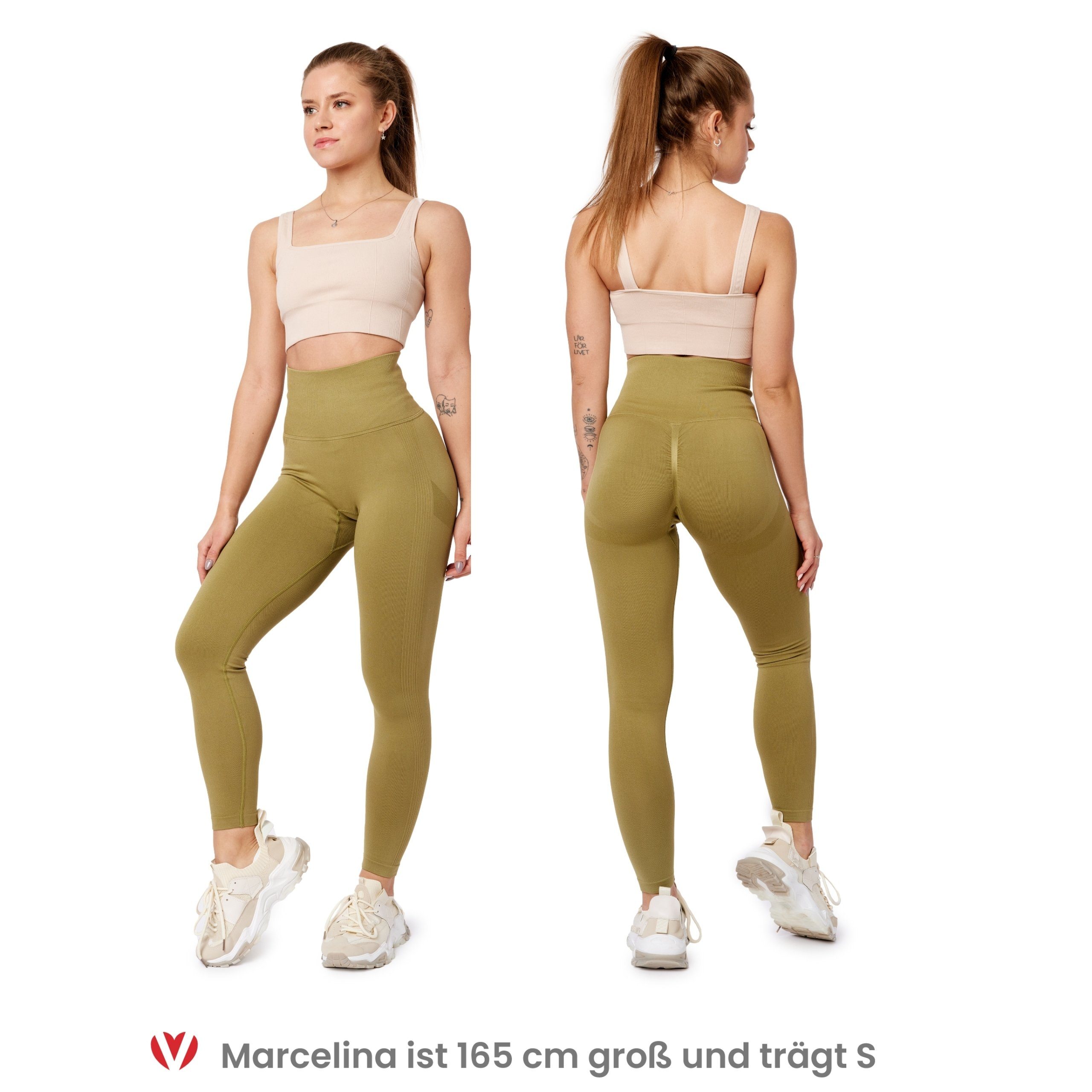 Bellivalini Leggings Damen High Waist Push Up Scrunch BLV50-255 (1-tlg) fig günstig online kaufen