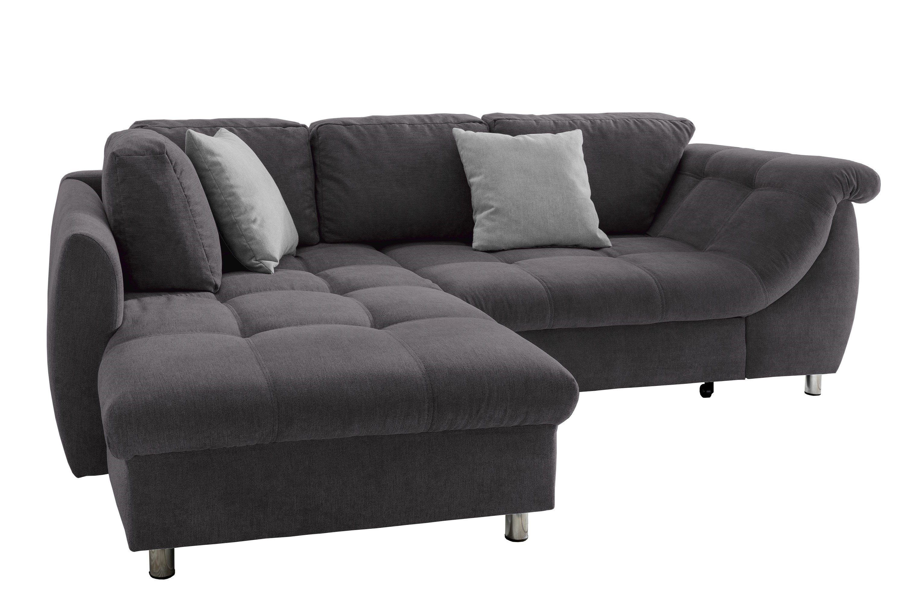 luma-home Ecksofa 17008, Ottomane links, Bettfunktion, günstig online kaufen