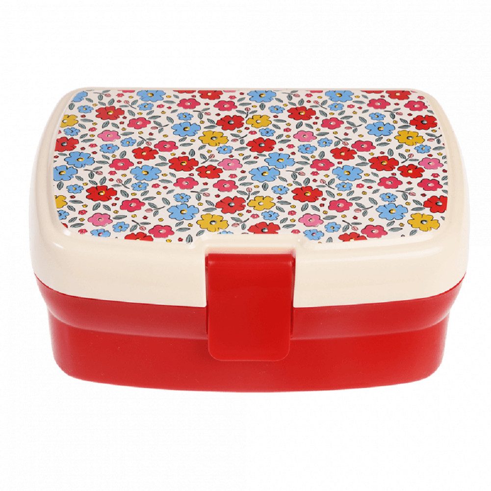 Rex London Lunchbox mit herausnehmbaren Fach Tilde, Kunststoff, BPA-frei, (mit Clipverschluss, ca. 17 x 13 x 7,5 cm), Snack Obst Behälter Dose Box