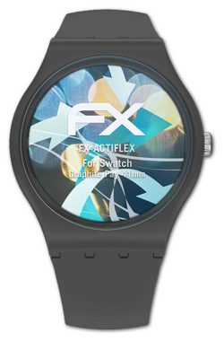 atFoliX Schutzfolie Displayschutzfolie für Swatch Graphite Pay 41mm, (3 Folien), Ultraklar und flexibel