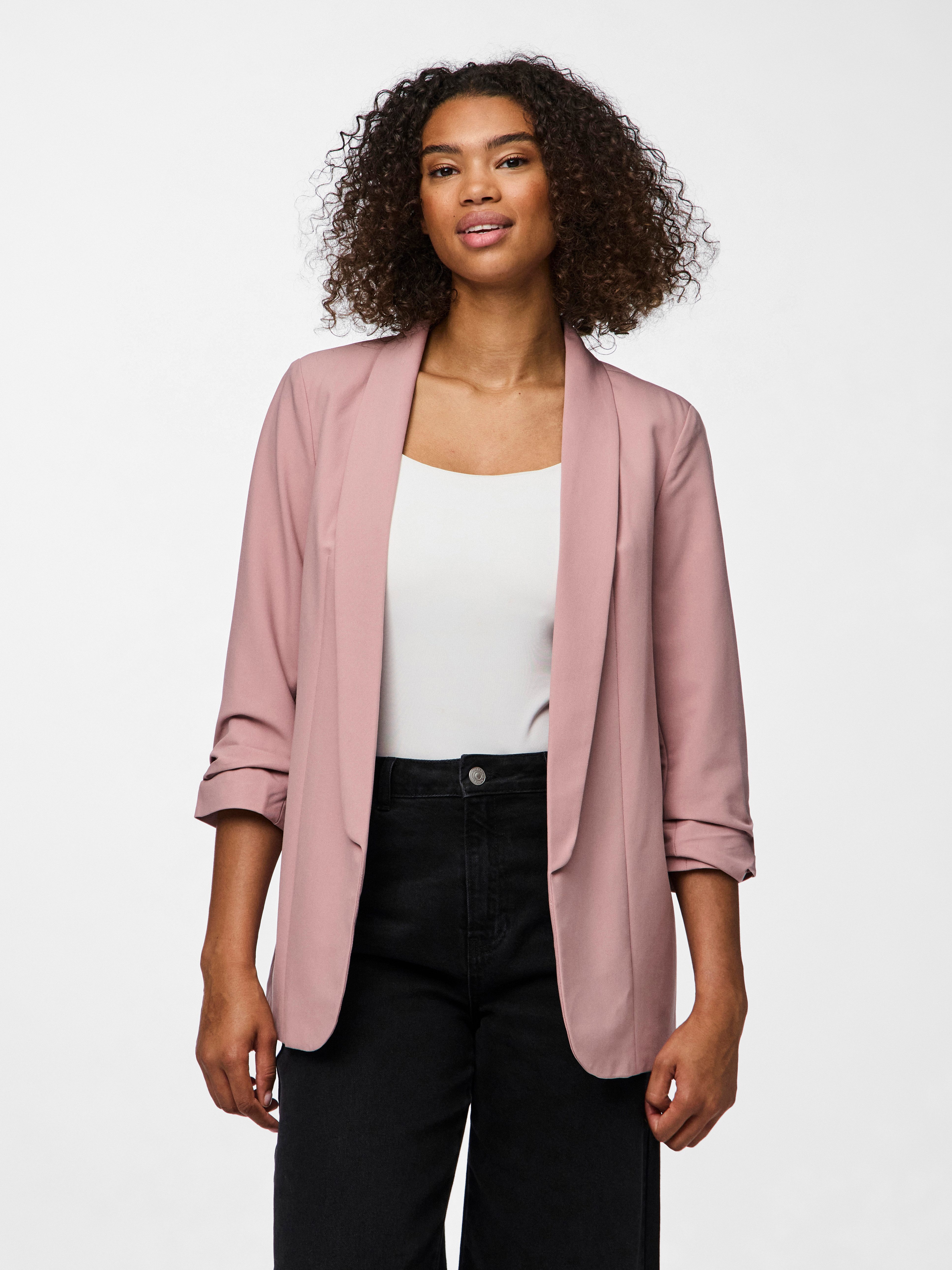 pieces Blusenblazer PCBOSELLA 3/4 BLAZER NOOS Materialmix, regular fit günstig online kaufen