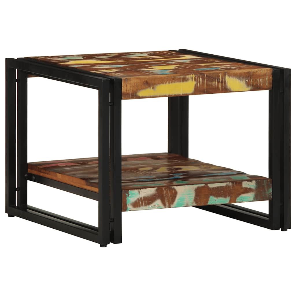 vidaXL Couchtisch Couchtisch Mehrfarbig 50x50x38 cm Altholz Massivholz (1-St)