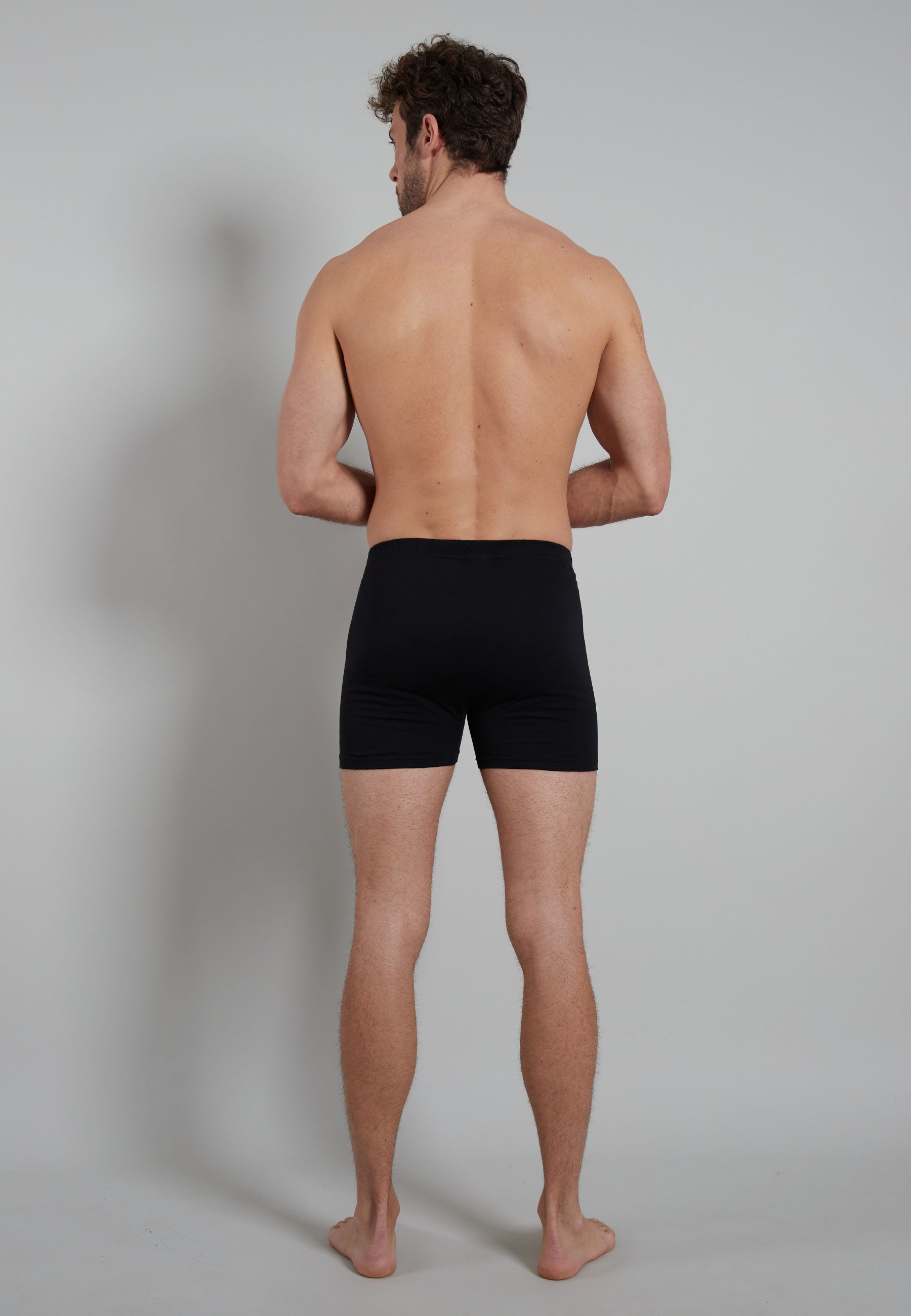 GÖTZBURG Boxershorts GÖTZBURG Herren Boxershort schwarz uni 2er Pack (2-St)