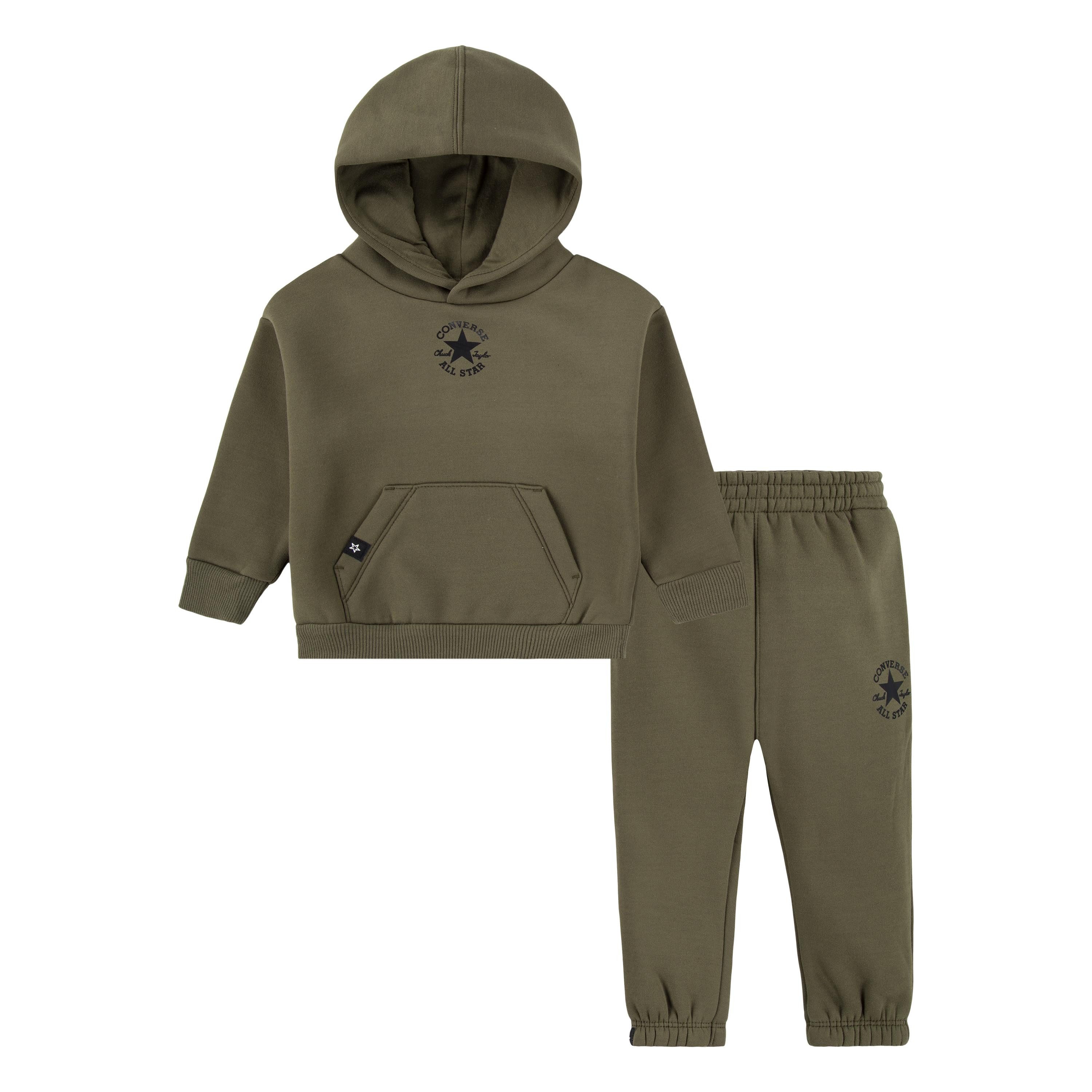 Converse Jogginganzug CNVN SUSTAINABLE CORE PO SET (2-tlg), zweiteiliges Set aus Kapuzensweatshirt und Jogginghose, Regular Fit