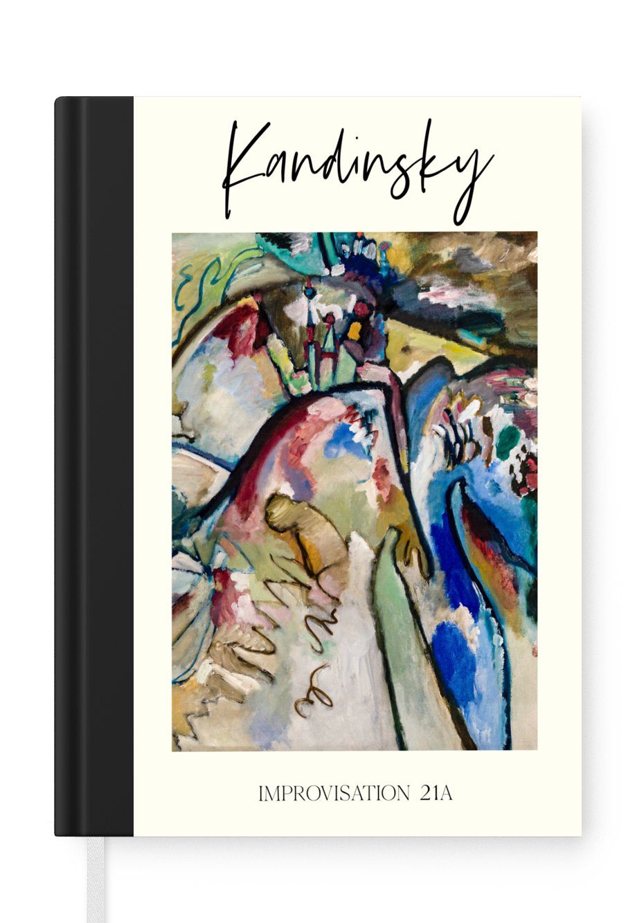 MuchoWow Notizbuch Kunst - Improvisation 21A - Kandinsky, Journal, Merkzettel, Tagebuch, Notizheft, A5, 98 Seiten, Haushaltsbuch