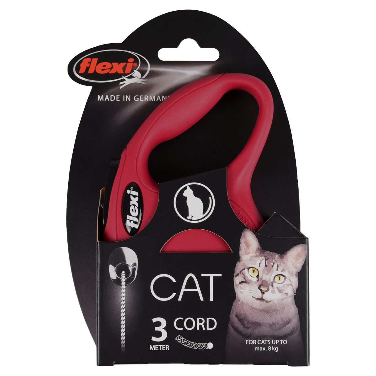 flexi Rollleine New Classic Cat Seil rot