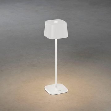 KONSTSMIDE LED Tischleuchte Capri, LED fest integriert, Warmweiß, Capri LED USB-Tischleuchte weiss, Farbtemperatur, dimmbar