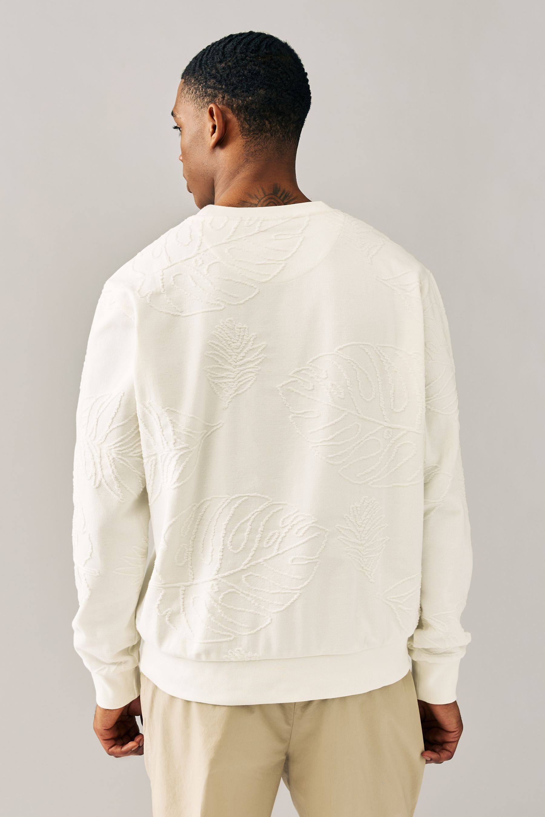 Next Sweater Strukturiertes Sweatshirt mit Rundhalsausschnitt günstig online kaufen
