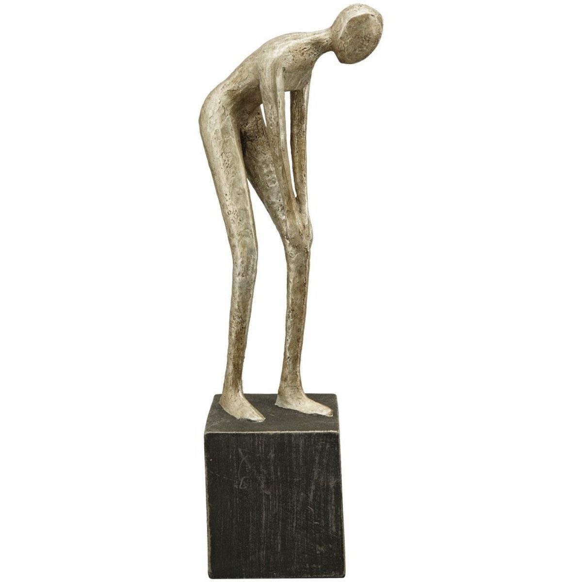 Dekofigur Skulptur ArtMen silber Polyresin H41cm Dekofigur Skulptur Wohnbereich