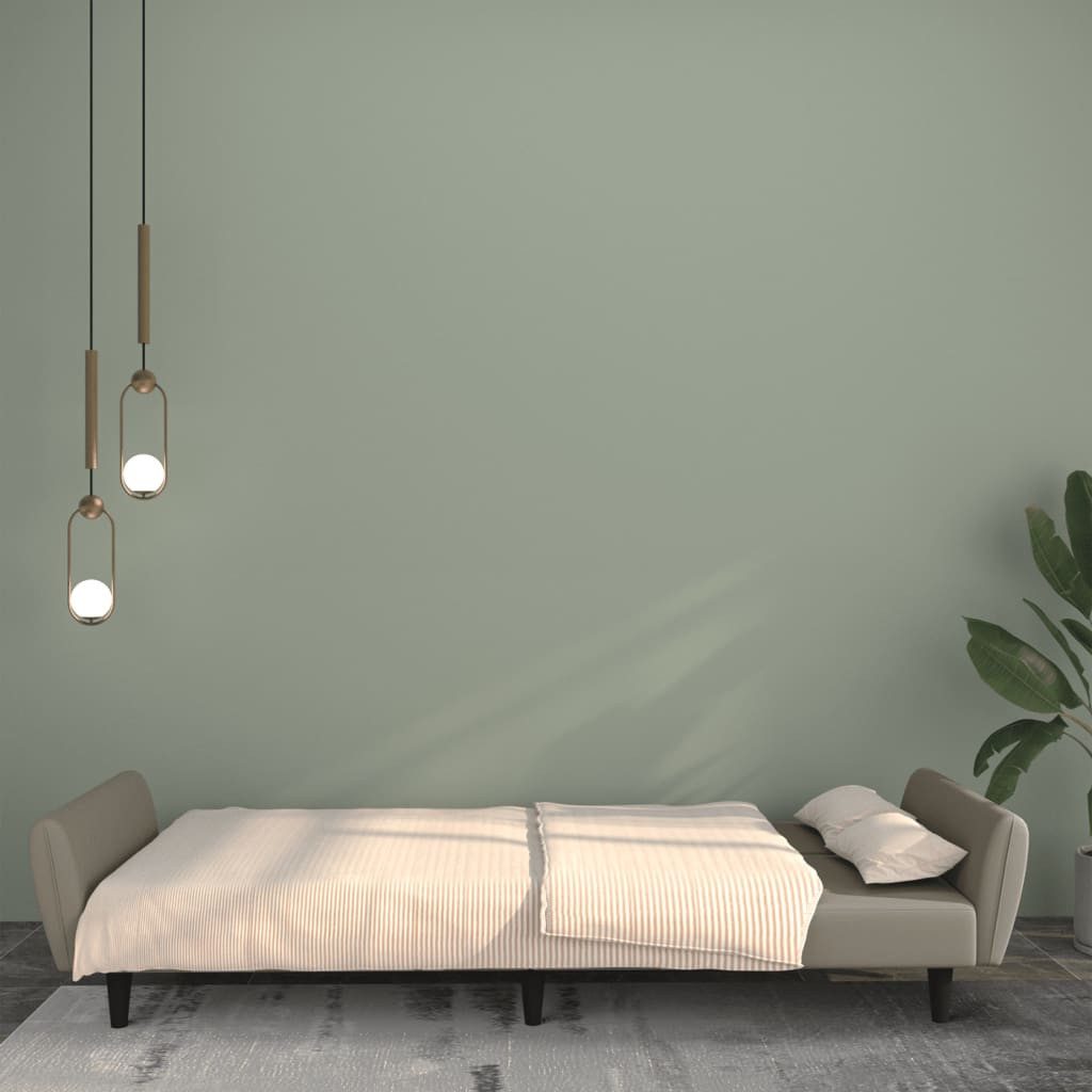 vidaXL Sofa Schlafsofa 2-Sitzer Hellgrau Samt günstig online kaufen