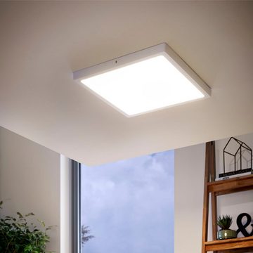 EGLO Aufbauleuchte FUEVA 1, LED fest integriert, Warmweiß, schlankes Design, nur 3 cm hoch