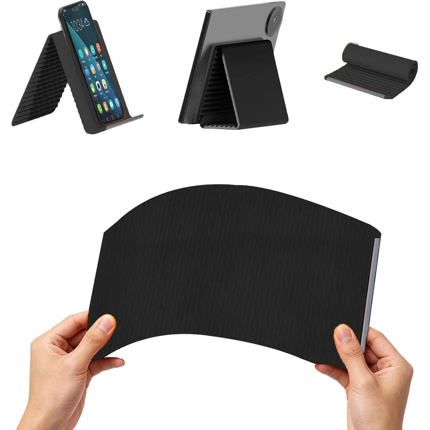 TUWENA Smartphone-Halterung Handy-Halterung, Rutschfester Mobilfunkhalte, Smartphone-Halterung, (Aluminiumkern, biegsam, faltbar, kratzschützend, universell kompatibel)