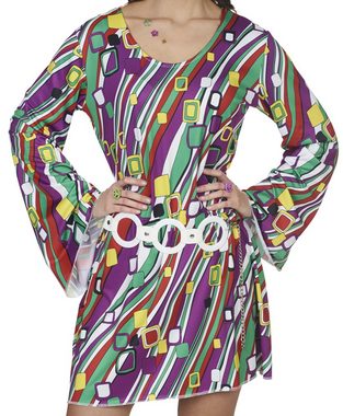 andrea-moden Kostüm Hippie Retro Kleid 'Felicity' für Damen, Lila Bun