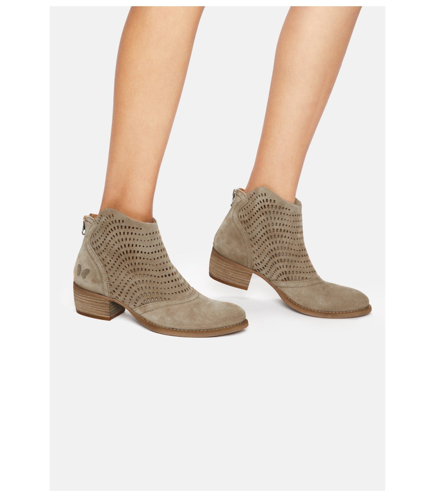 Felmini Stiefelette Veloursleder Cowboy Stiefelette günstig online kaufen