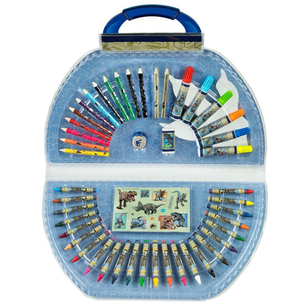 Jurassic World Kreativset Malkoffer 51-teilig Jurassic World Kreativ-Set Malen & Gestalten