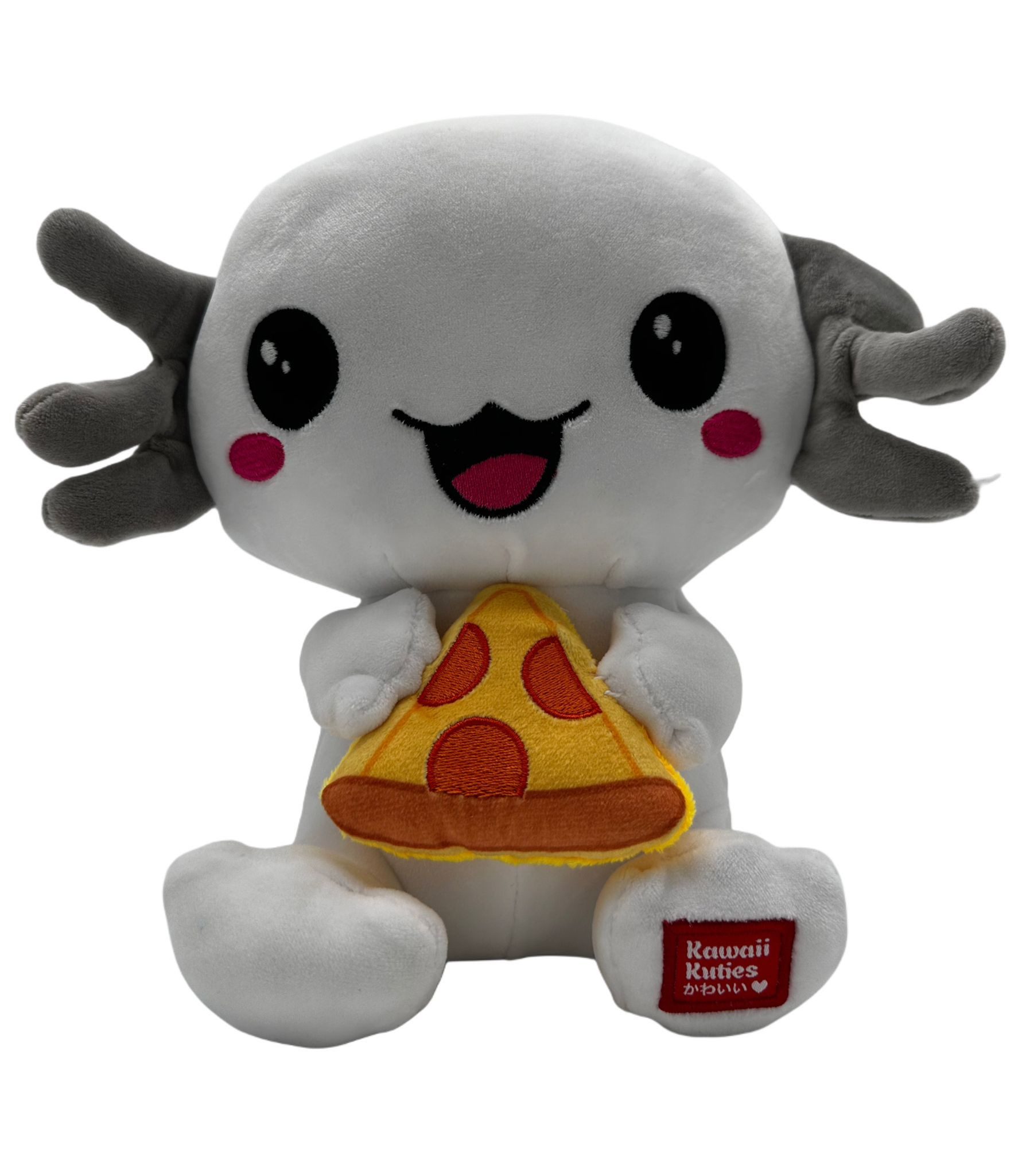 Kawaii Kuscheltier Axolotl Kuscheltier Echse Molch Figur Plüsch 24 cm Plüsch weiß grau (1-St), Axolotl Plüschtier Molch Kuscheltier Figur Plüschtier Wassertier