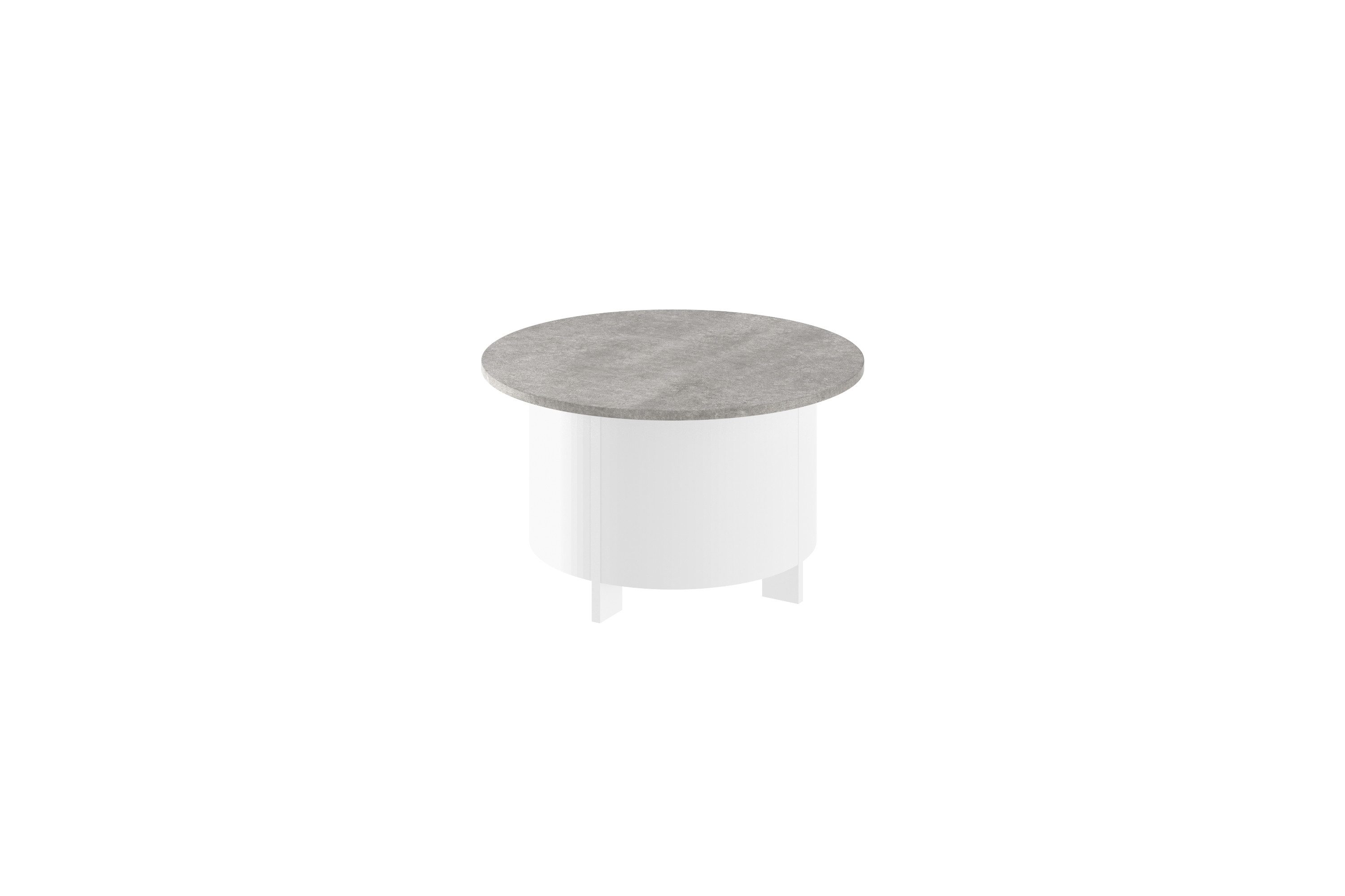 designimpex Couchtisch Design Couchtisch HSL-111 rund Hochglanz Wohnzimmer Tisch 80 x 44 cm