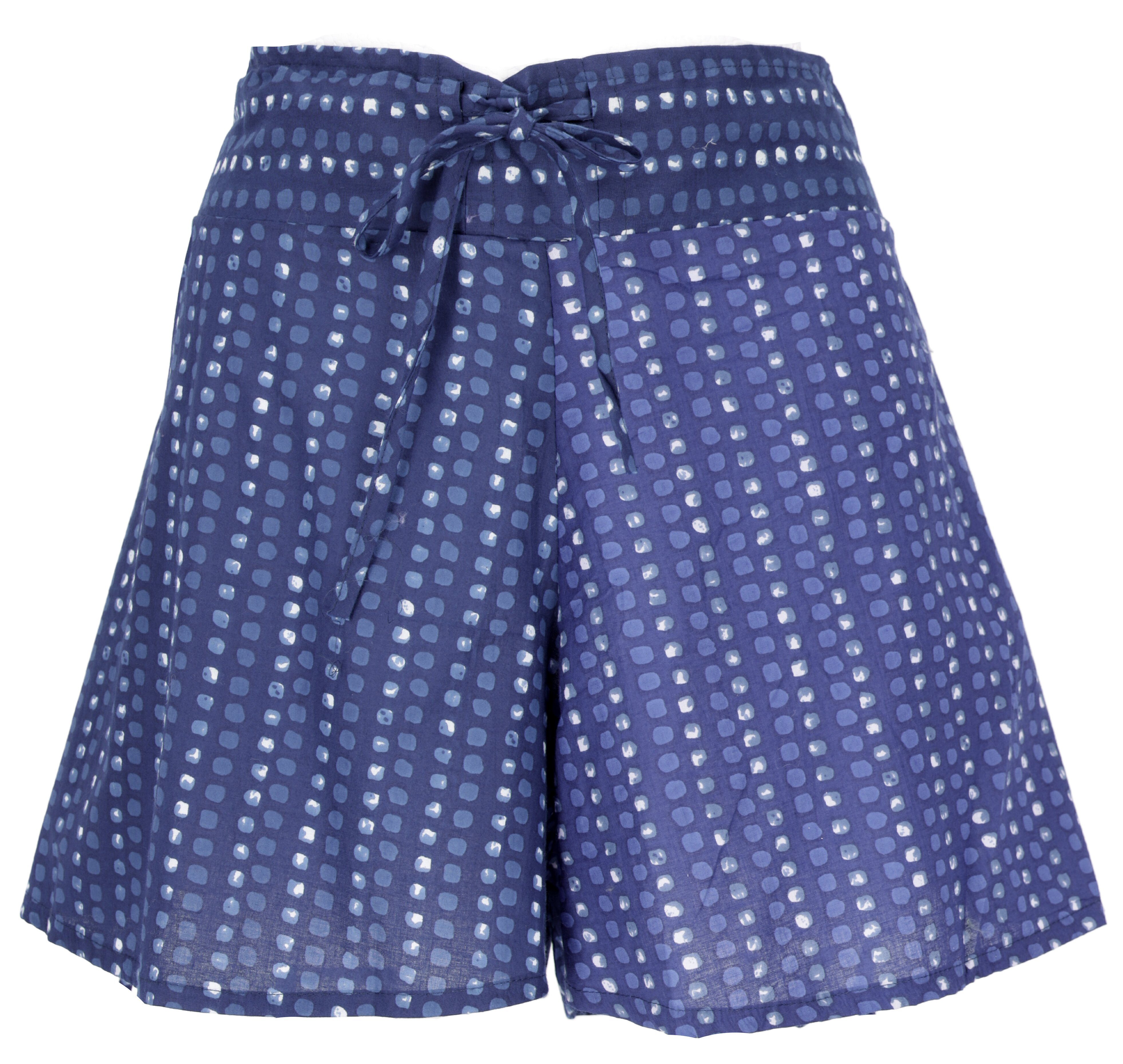Guru-Shop Hose & Shorts Leichte Pantys, Baumwoll-Print Shorts - blau alternative Bekleidung