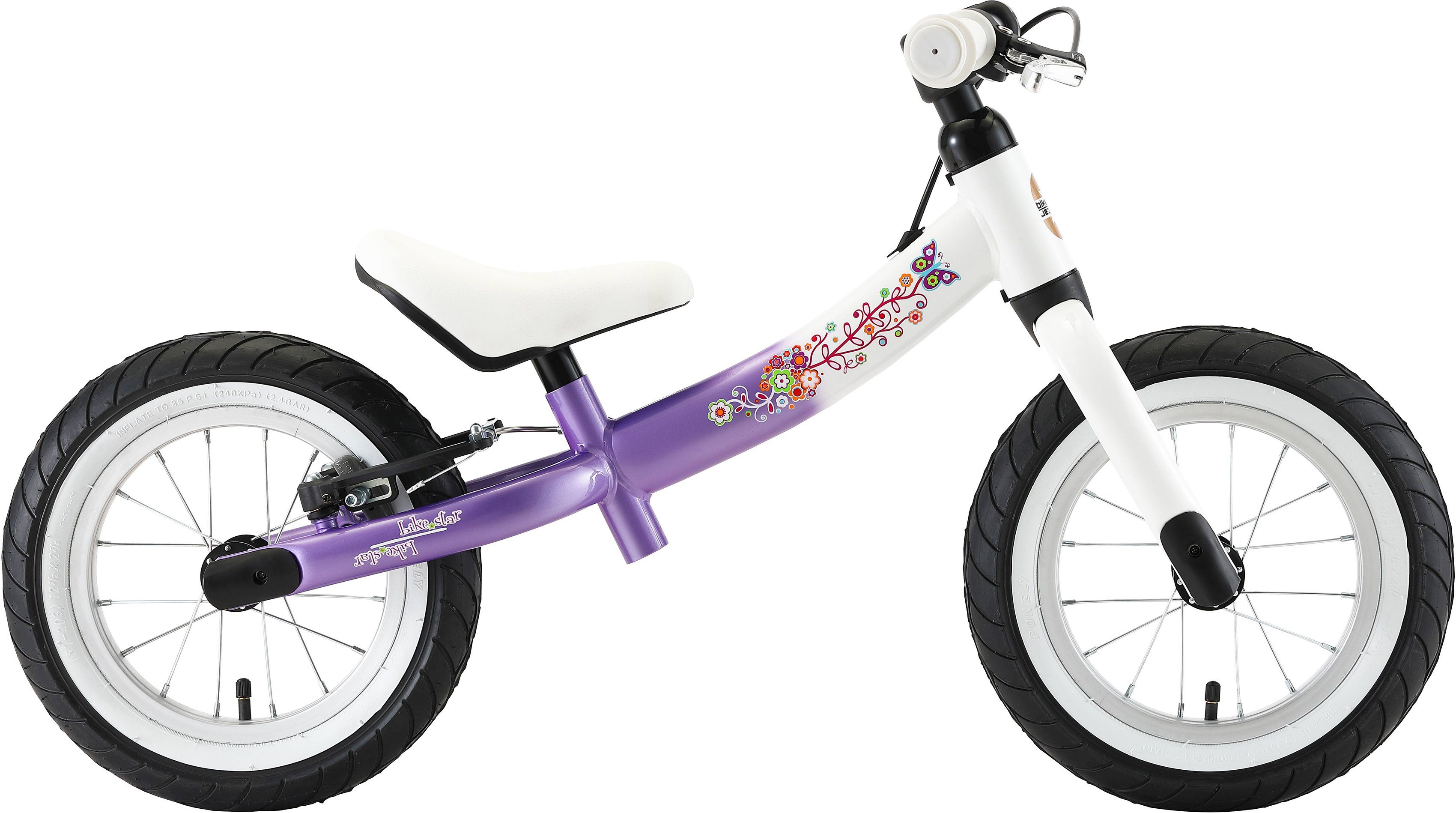 Zoll BIKESTAR 12 3 Bikestar ab mit Jahre Sport Kinderlaufrad Bremse Laufrad lila/weiß