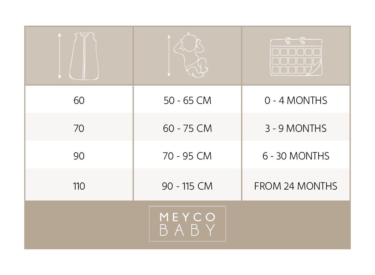 Meyco Baby Babyschlafsack Uni Grey (1 70cm tlg)