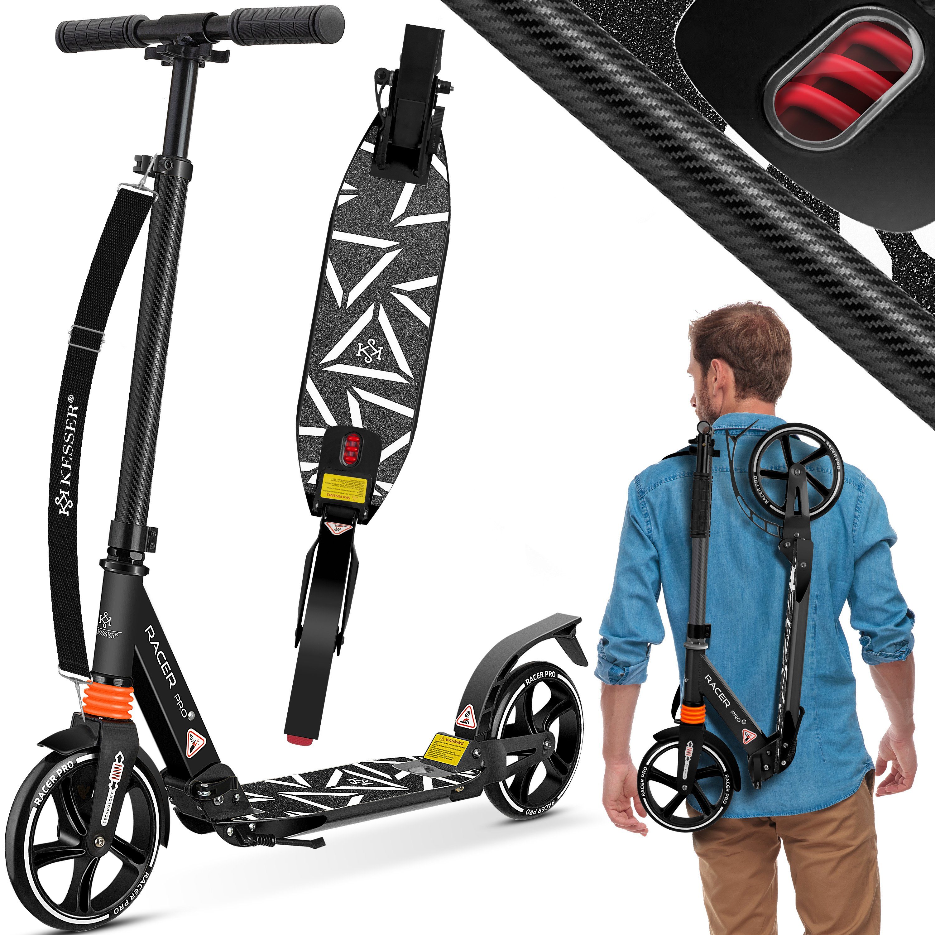 KESSER Скутери, Міський скутер Скутери 205mm Räder PU Big Wheel Pro-S Tretroller