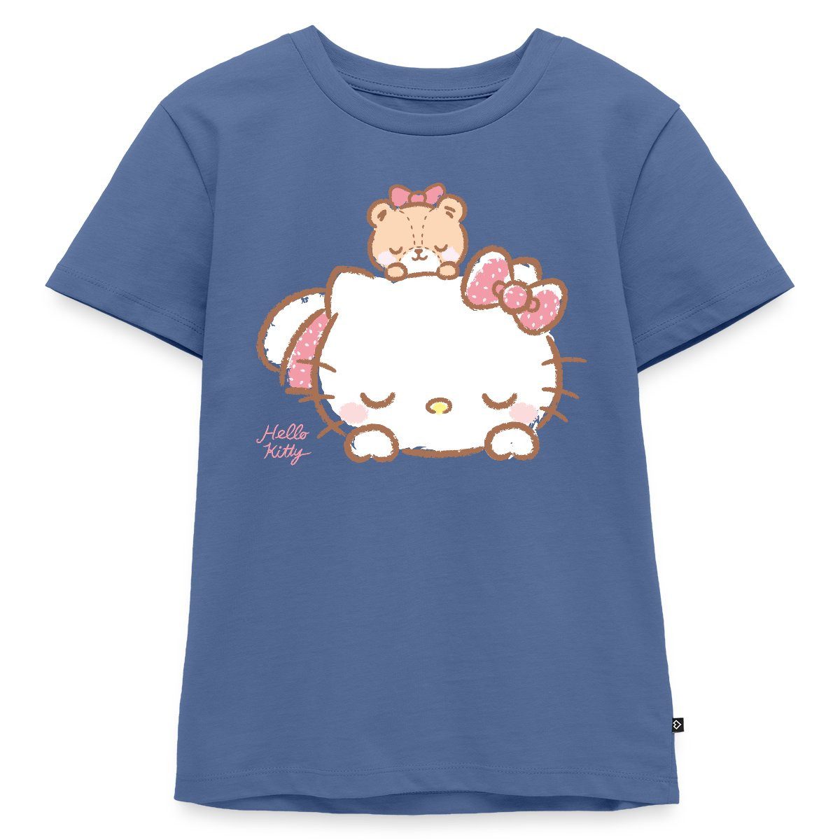 T-Shirt Hello Kitty Mit Teddy Auf Dem Rücken Kinder Premium T-Shirt
