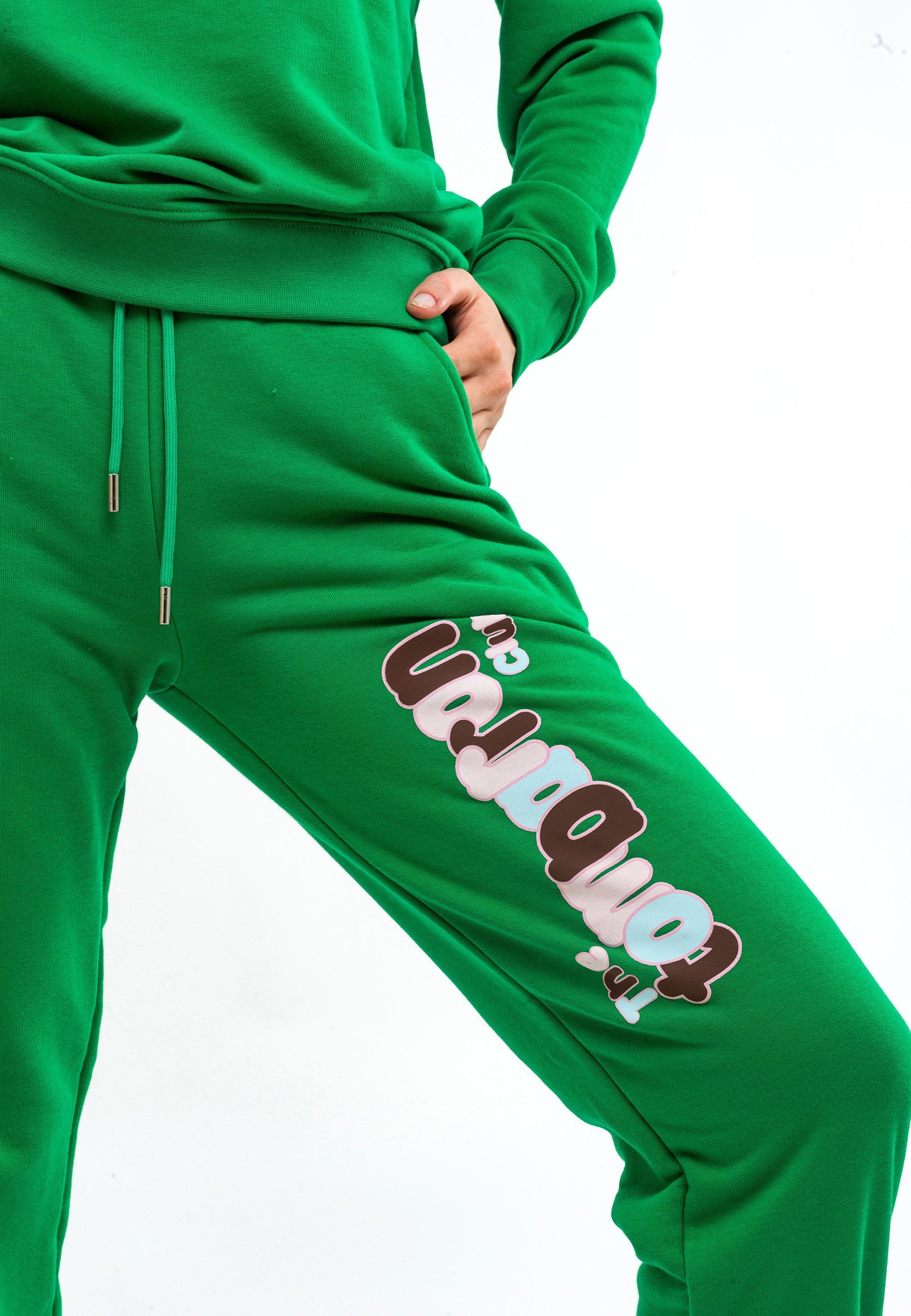 Tom Barron Jumpsuit Tom REGULAR green FIT SETS SWEATSHIRT Freizeitanzug PANTS Barron AND WOMEN