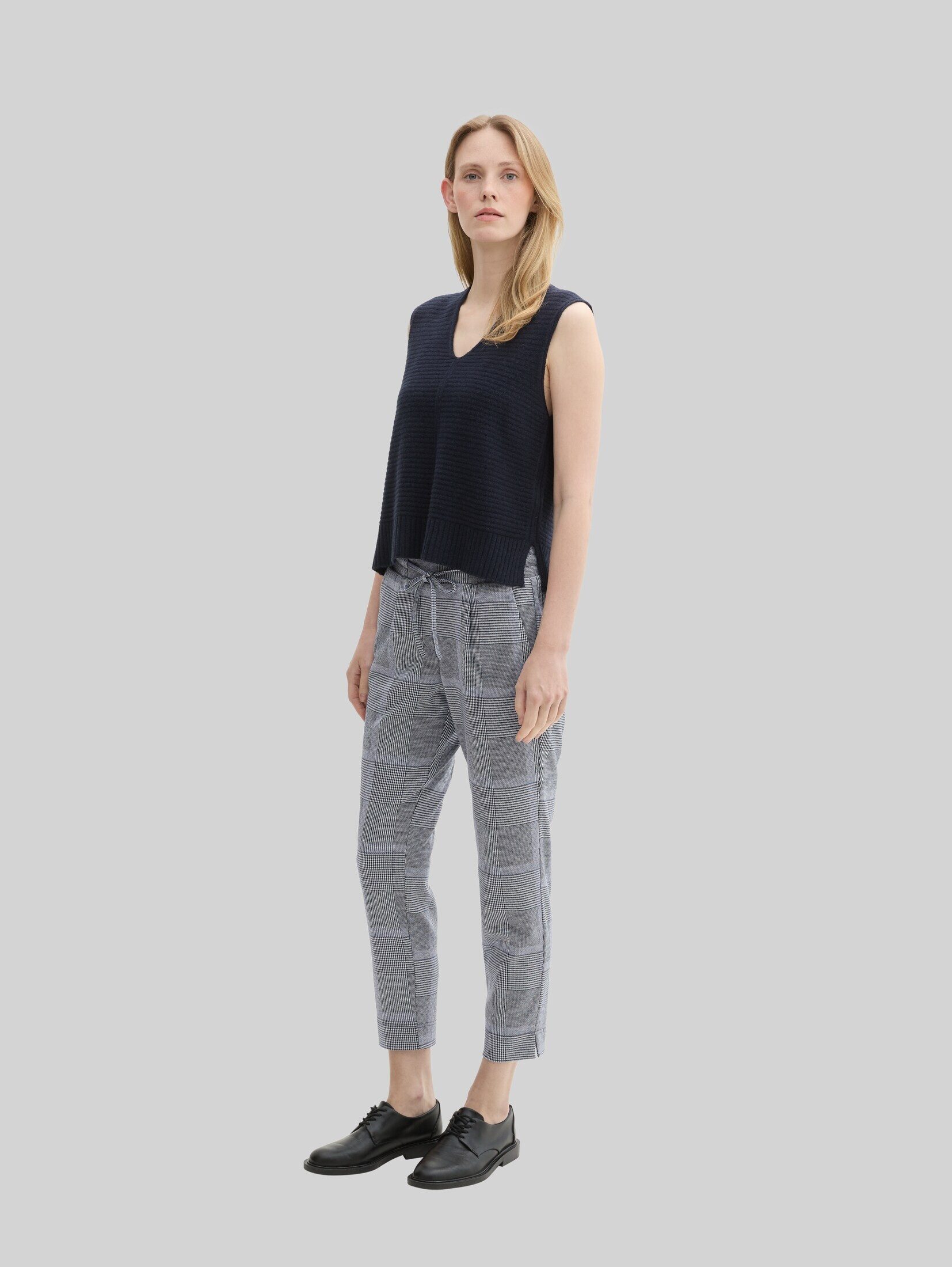 TOM TAILOR 7/8-Hose Hosen & Chino Loose Fit Hose im Karomuster