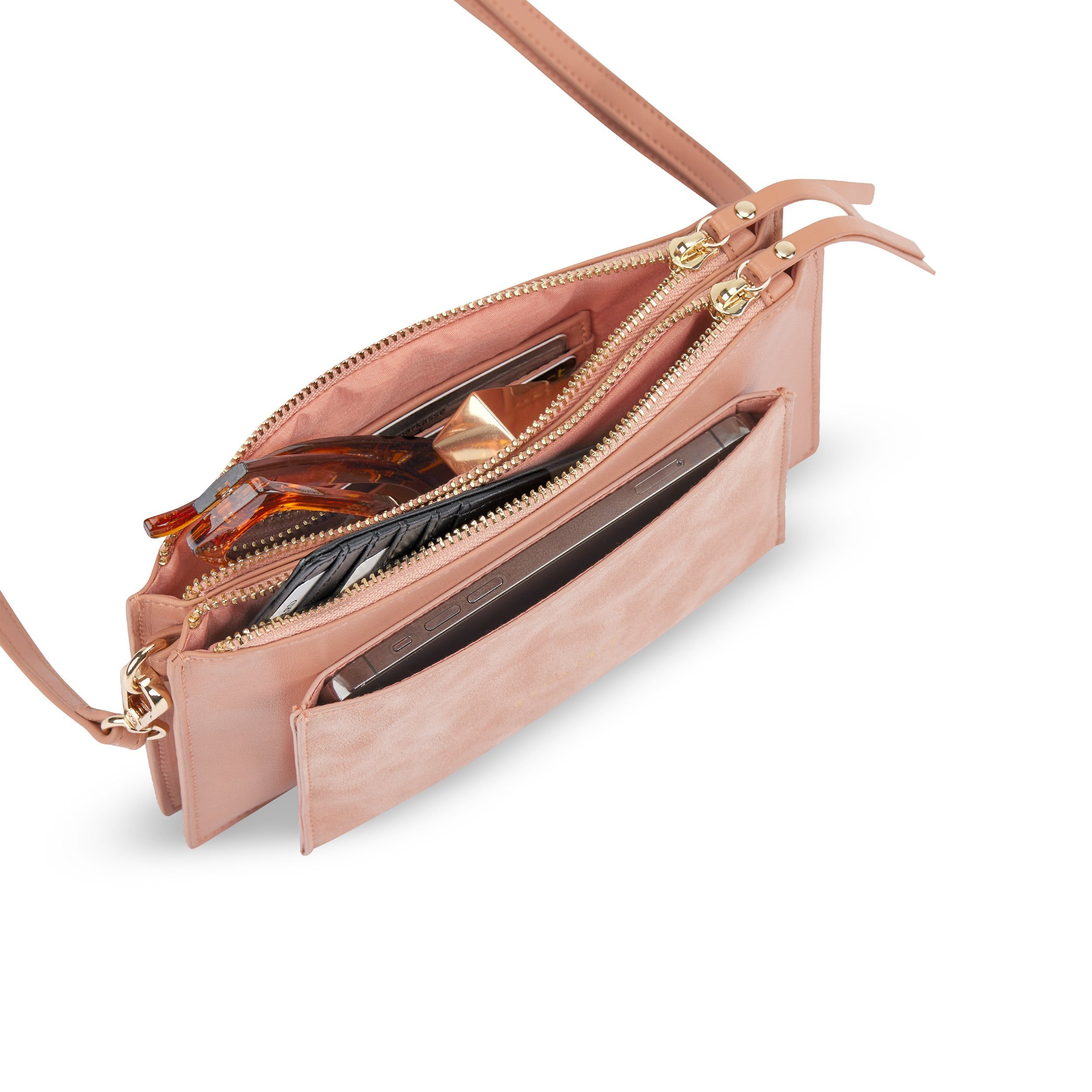 Expatrié Clutch Isabelle Elegante Umhängetasche Damen Handtasche, Hochwertiges Kunstleder, Wasserabweisend