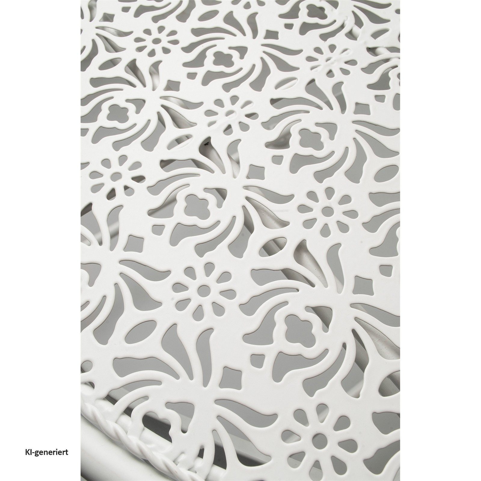 HTI-Line Gartentisch Gartentisch Lani Weiß (Stück, 1-St., 1 Gartentisch), Metalltisch nostalgisch Ø 60 cm Weiß